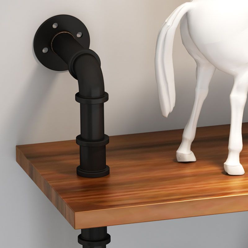 Industrial Engineered Wood Bookcase Closed Back Floating Bookshelf