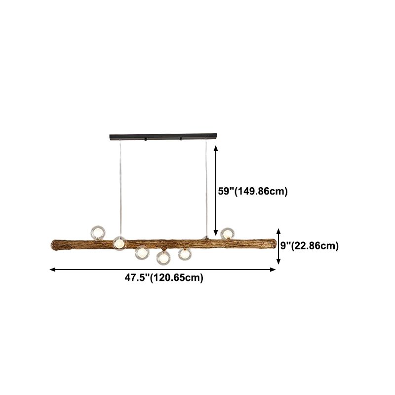 Glass Island Lighting Fixture Modern Style Pendant Lighting Fixture