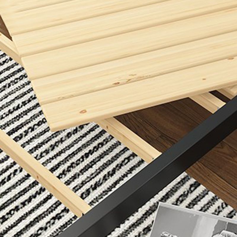 Glam Metallic Standard Bed with Open-Frame Headboard, 78 inch