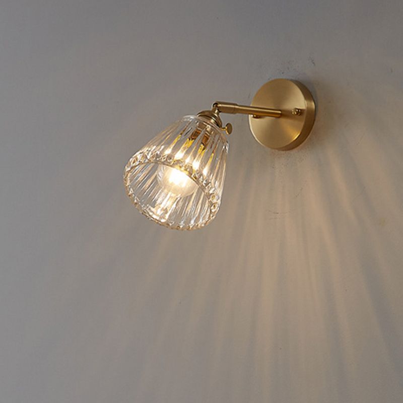 Ultramoderne beker wand gemonteerde lampen helder glazen wandmontage verlichtingsarmatuur voor slaapkamer