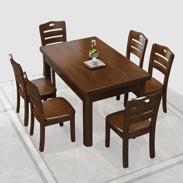 Traditional Standard Solid Wood Top Dining Room Set of Rectangle Shape for Kitchen Table Set