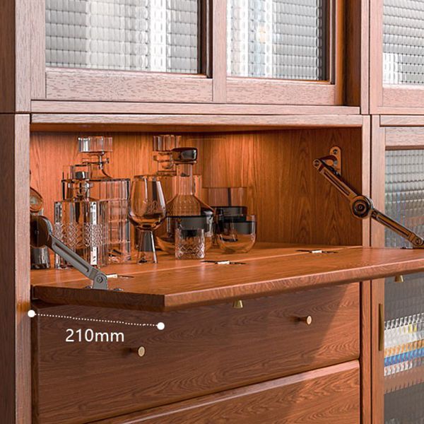 Contemporary Horizontal Standard Bookcase Closed Back Bookshelf with Door