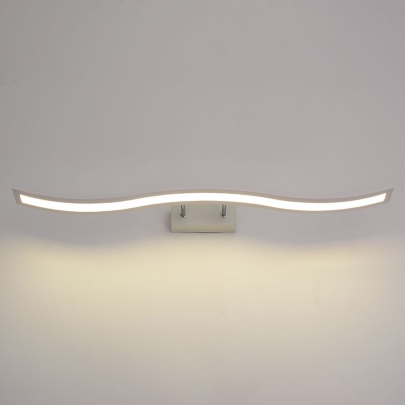 Minimalism 1-Light Wall Sconce Metal Linear Wall Mounted Light for Bathroom