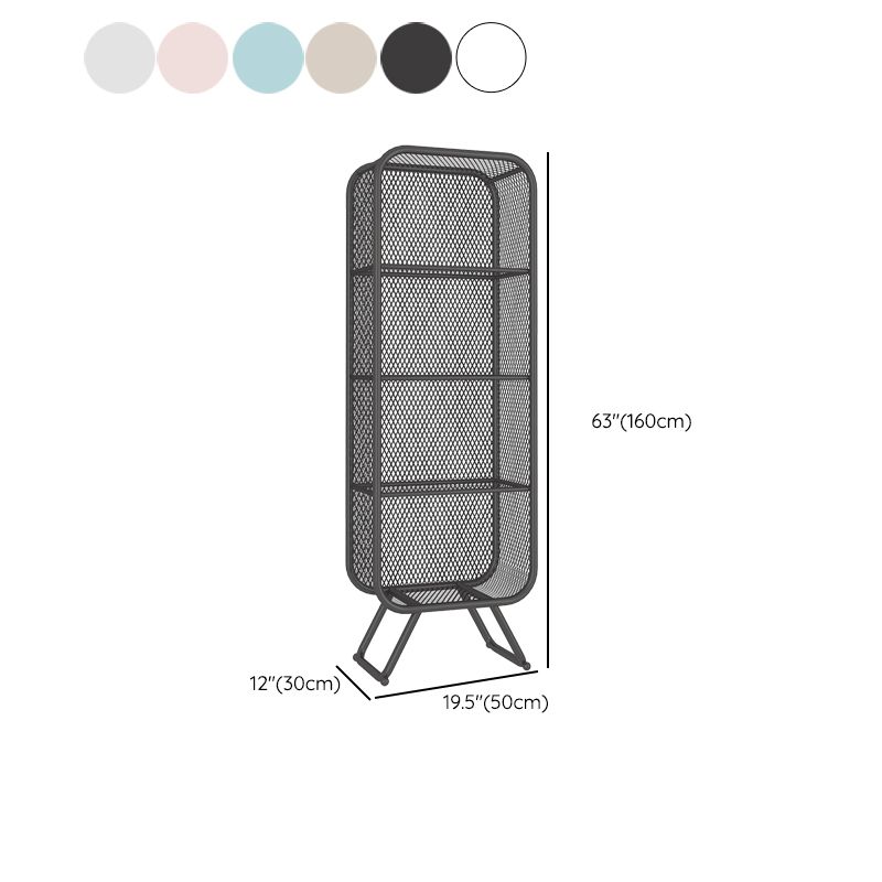 Contemporary Metal Bookshelf Standard Shelf Bookcase for Study Room