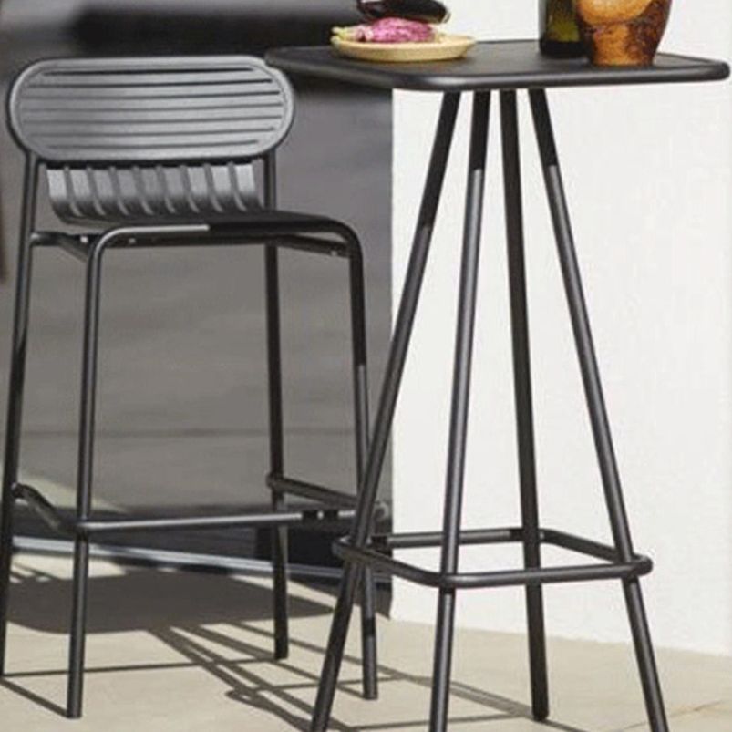 1/2/4 Pieces Modern Bar Set Matte Finish Metal Bar Stool and Table Set