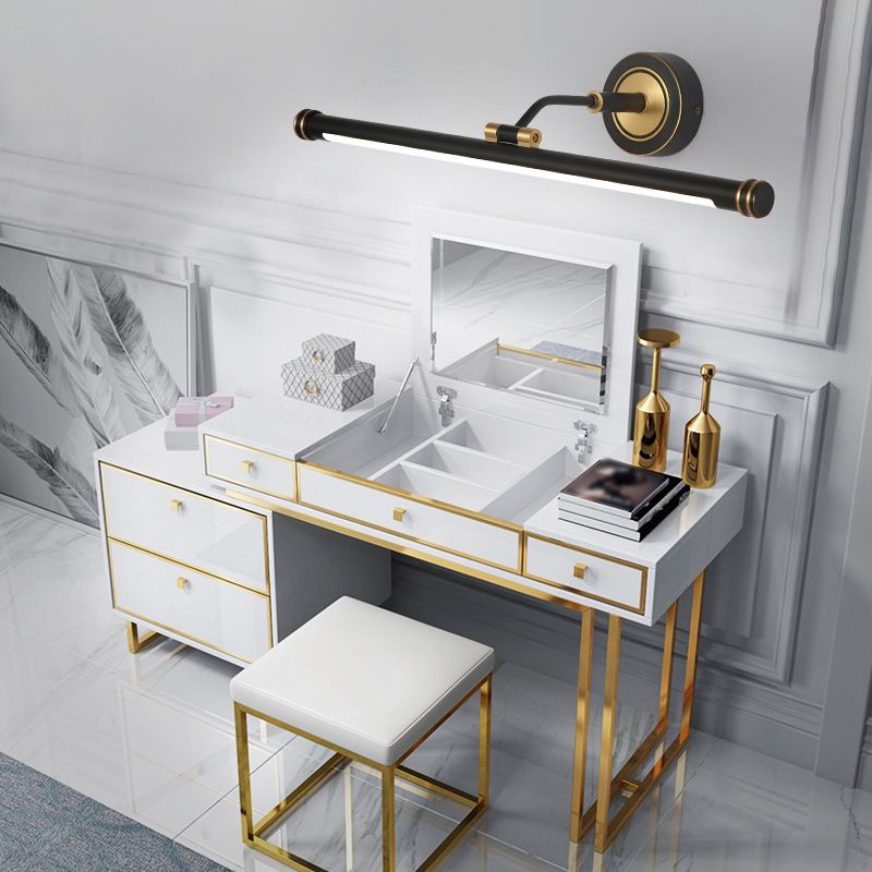 Nuance linéaire en métal applique lumière de style moderne de style miroir à 1 lumière lumière murale