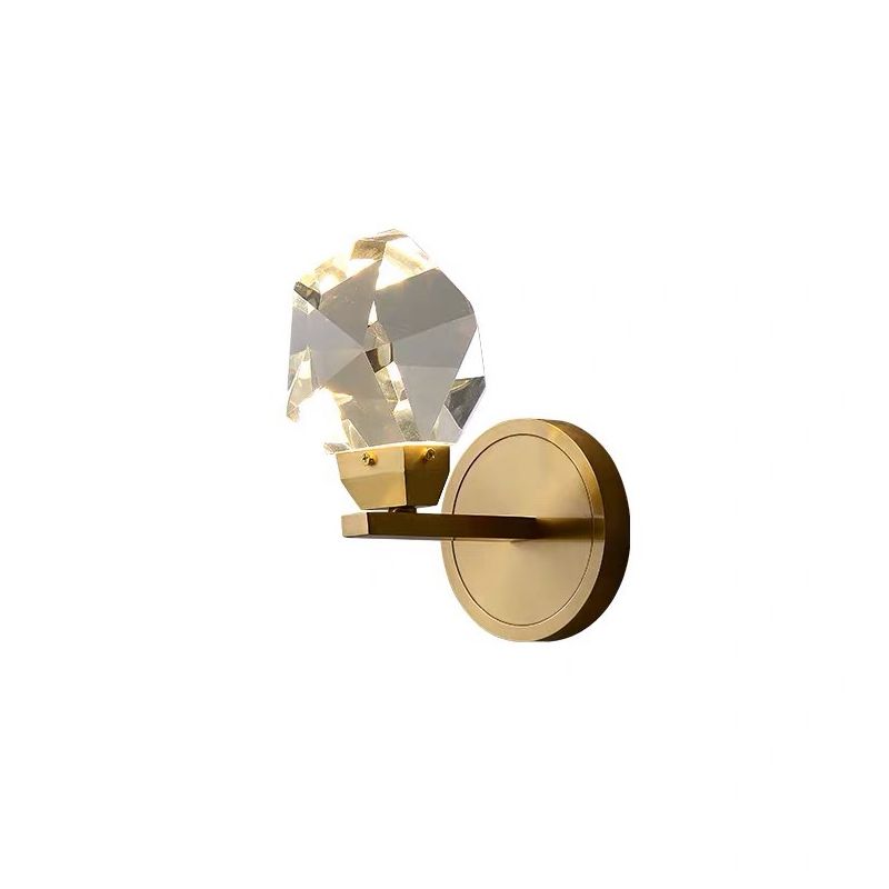 Moderne stijl wereldbol wandmontage lampen helder kristal 1-licht wandlichtwanden in goud