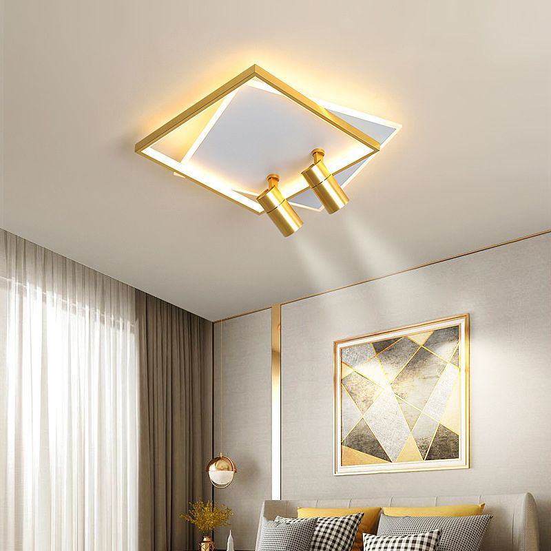 2-Light LED Flush Mount Lighting Track Lighting Double-deck Square Light Room Light Restaurant Light