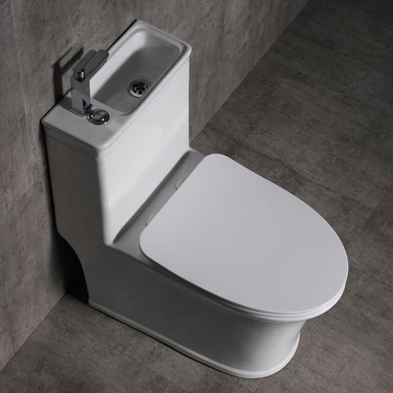 Floor Mounted Toilet One-Piece Toilet Porcelain Siphon Jet Flush Toilet