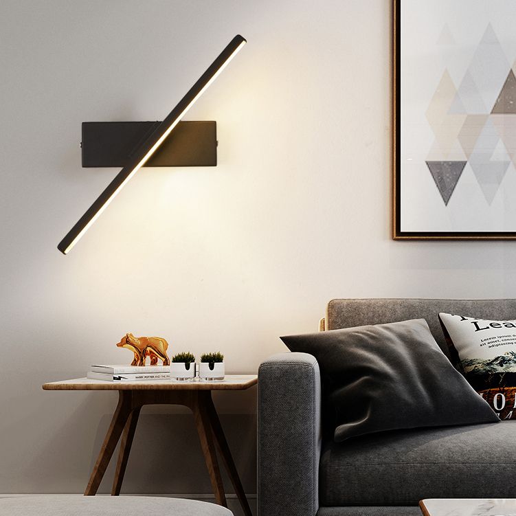 Modern Nordic Style Linear Wall Sconce Aluminum 1 Light Sconces for Study Bedroom