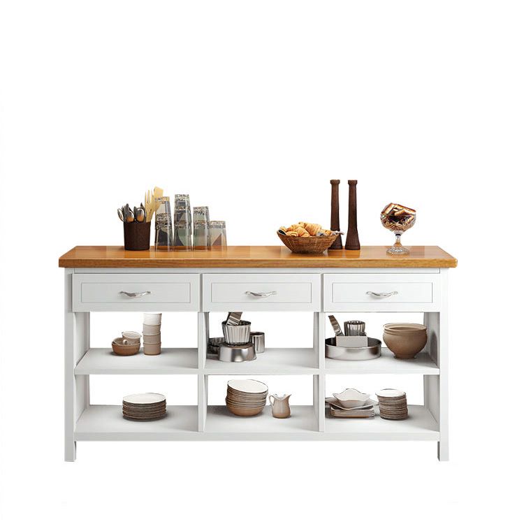 Modern Simple Home Dining Kitchen Island Table Rectangular Prep Table