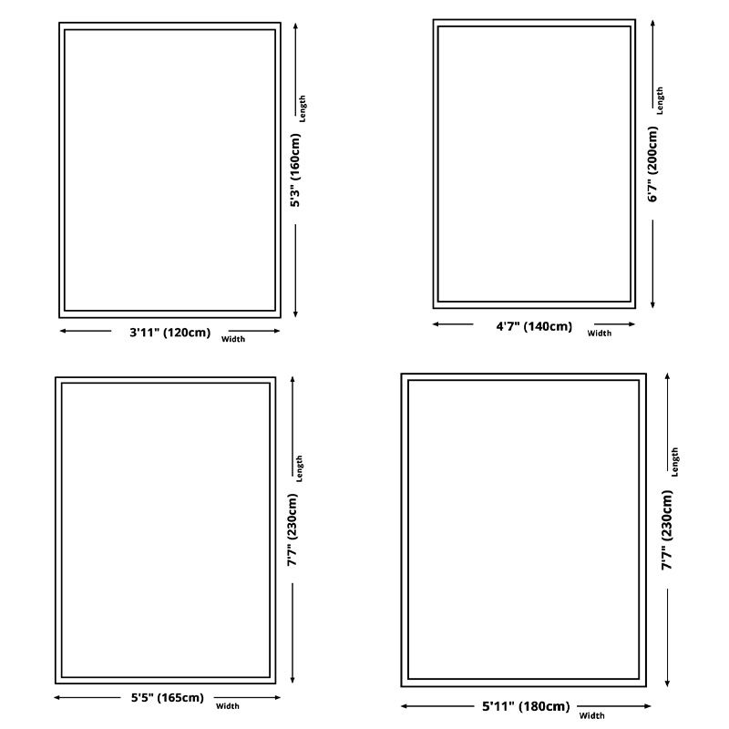 Mid-Century Floral Print Indoor Rug Polyester Carpet Stain Resistant Area Carpet for Home Decoration