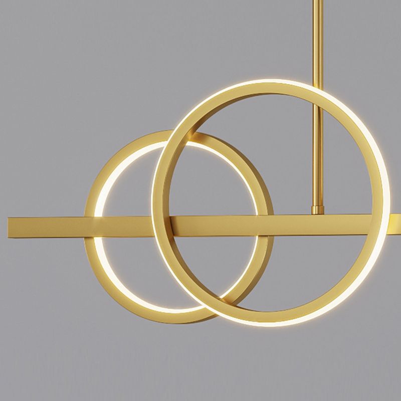 4/5-Light Golden/Black Kitchen Island Lighting LED Modernism Island Pendant Lighting