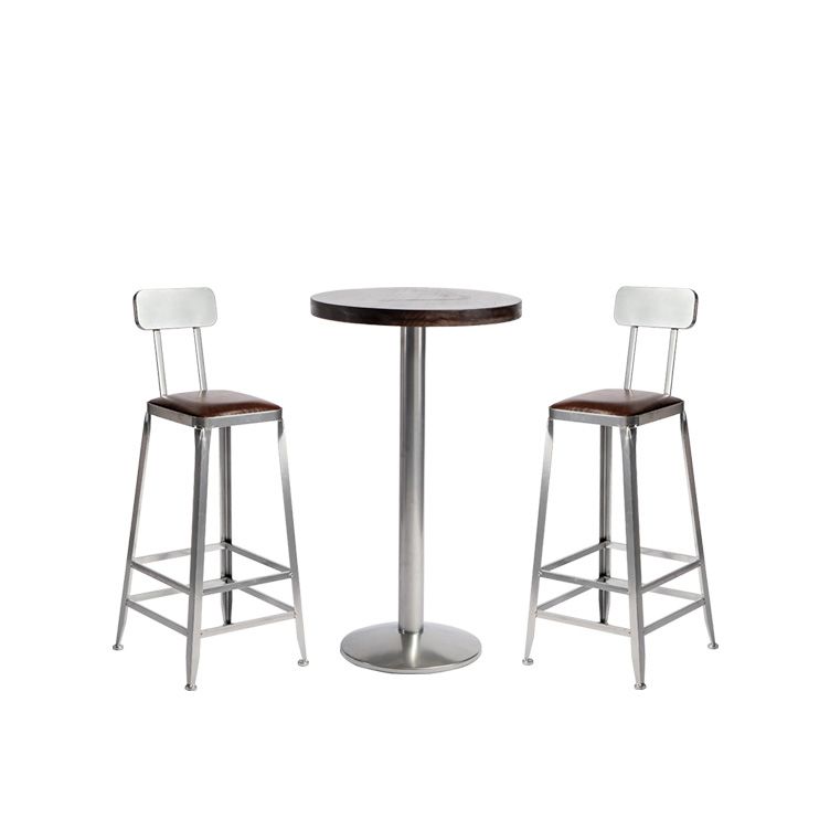 1/3 Pieces Pub Table Set Contemporary Round Table and Stool Set