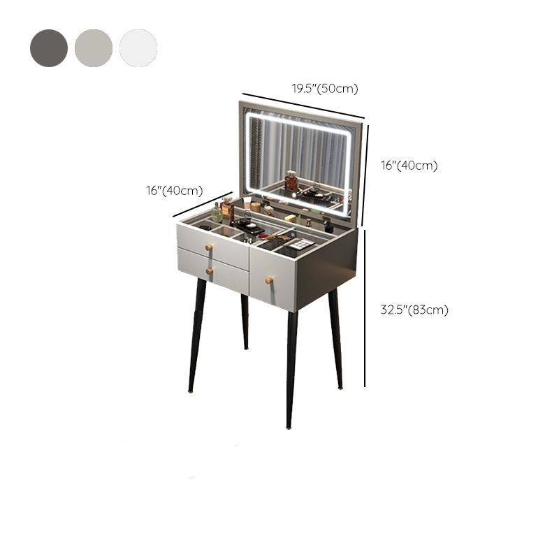 Contemporary Dressing Table Glass Lighted Mirror Bedroom Make-up Vanity