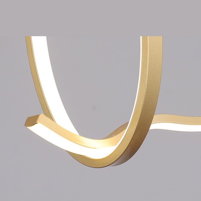 LED-Cluster-Ring-Anhänger Beleuchtung minimalistischer Metall 3-Kopf-Esszimmer Hängende Leuchte