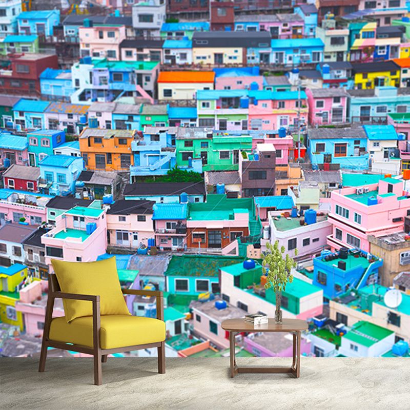 Environment Friendly Resistant Mural Wallpaper Village Living Room Wall Mural