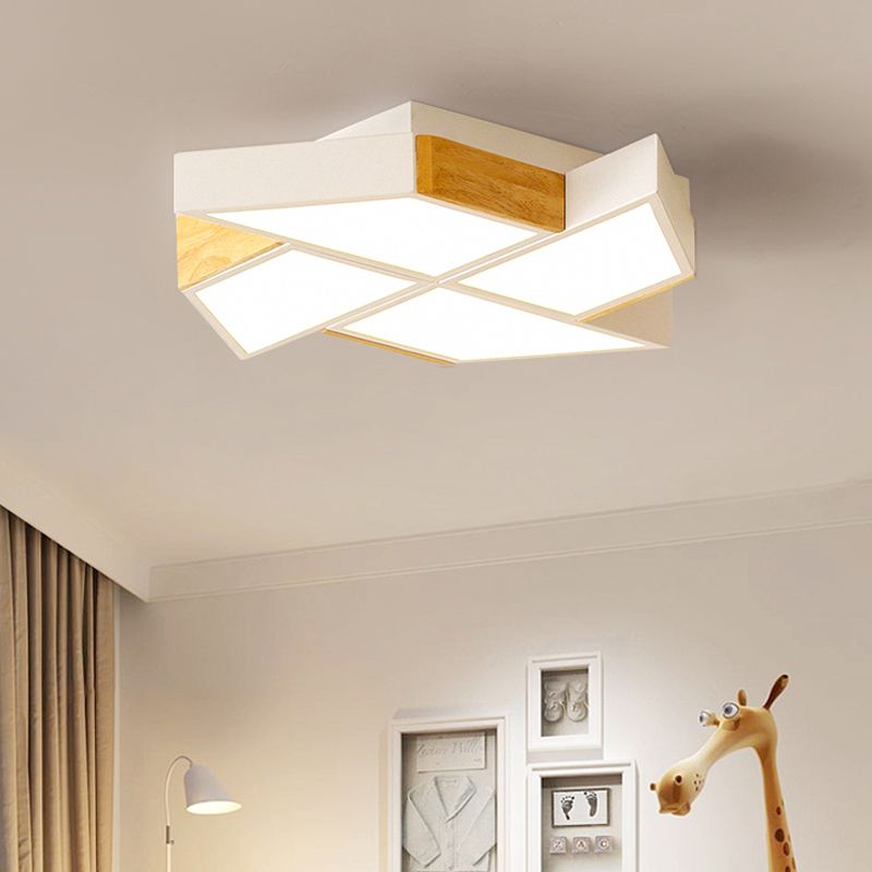 Child Bedroom Toy Windmill Ceiling Mount Light Acrylic Nordic Style Ceiling Lamp