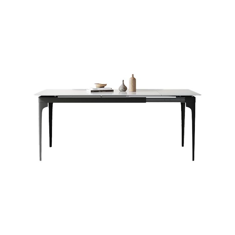 Modern 1/2/5/7/9 Pieces Dining Room Table Rectangle Stone Furniture in White