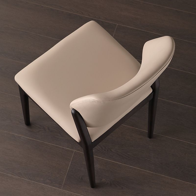 Sillas de comedor de cuero PU con respaldo abierto de estilo escandinavo (juego de 2)