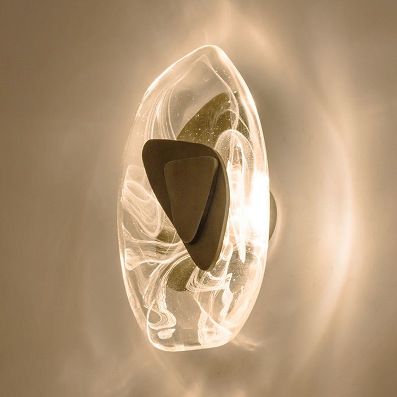 Modern Nordic Sconce Light Fixture 1 Light Glass Wall Mount Lighting Light Luxury Sconce for Bedroom