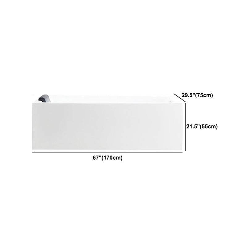 Modern Acrylic Bath Tub Freestanding Matte Finish Bathtub for Home