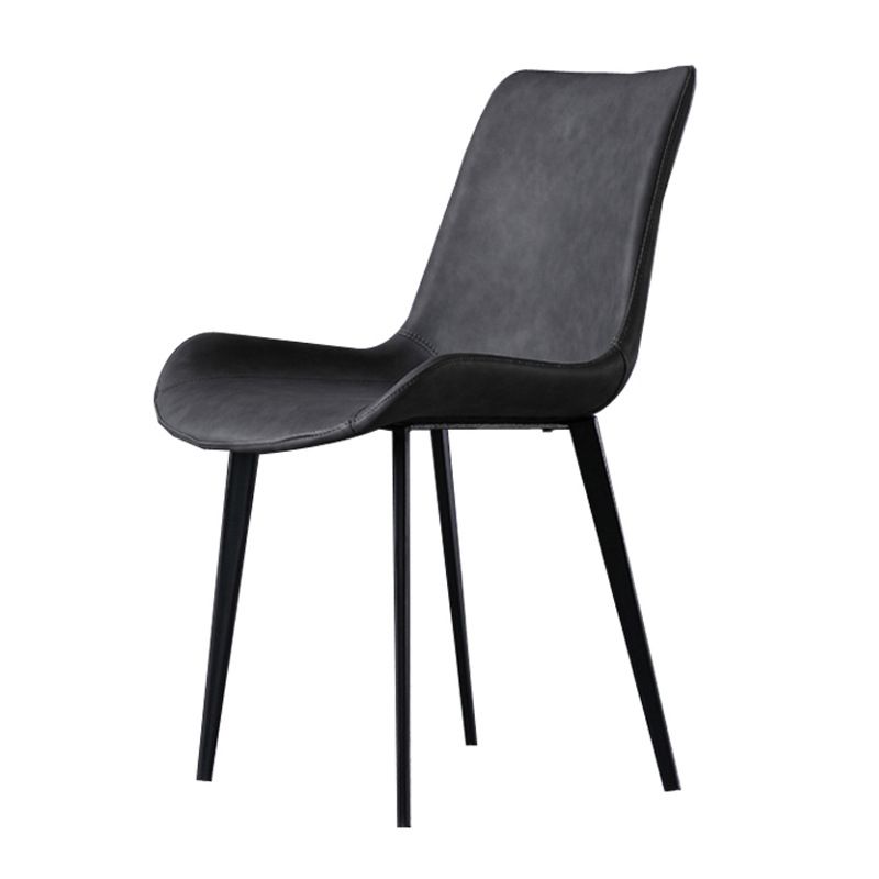 Modern Sintered Stone Gray Dining Set with Rectangle Tabale and Metal Base Dining Set