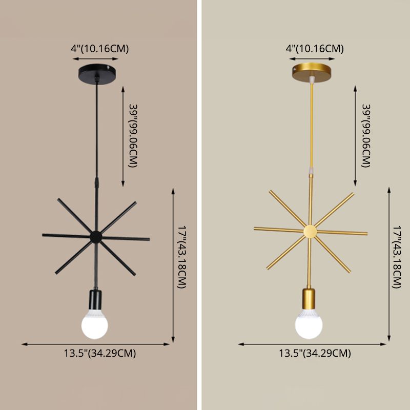 Metallhangende Deckenleuchte geometrische minimalistische Style Hanging Pendellicht für Stoffladen