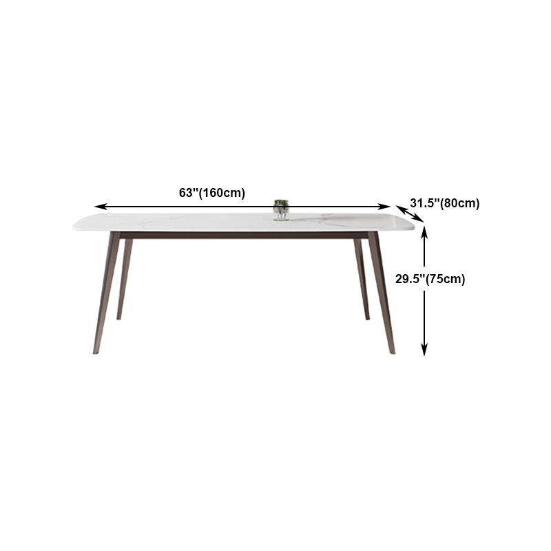 Nordic Style 1/4/5/7 Pieces Dining Set Sintered Stone Dining Table Set with Metal Legs