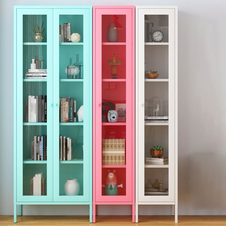 Scandinavian Style Bookcase with Door Shelf Bookcase for Home and Office