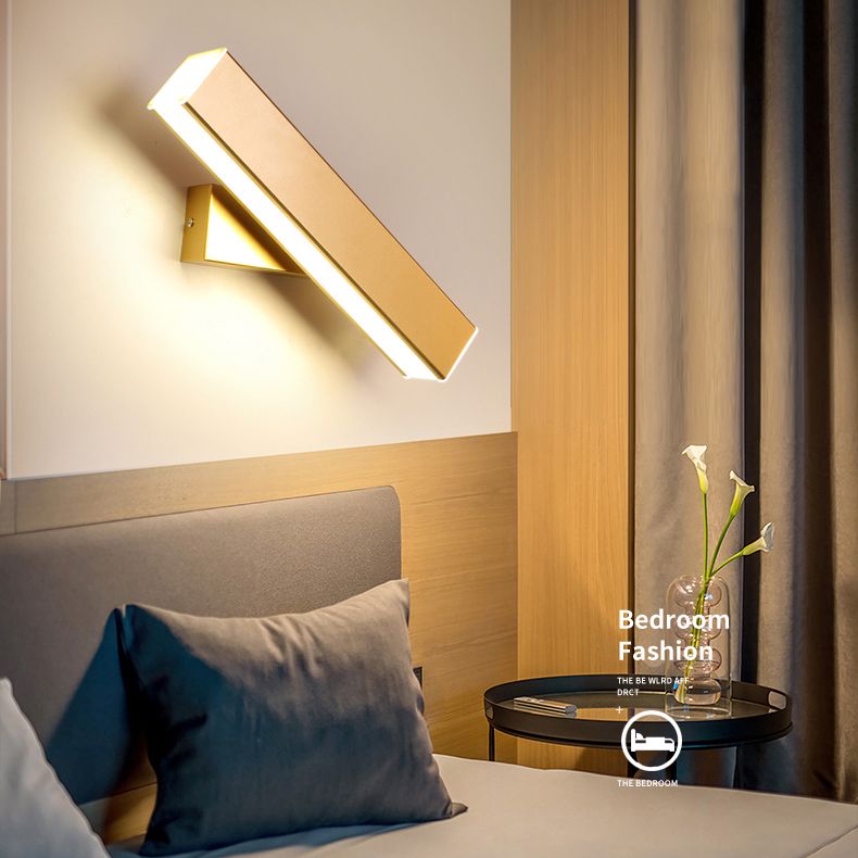 Modern Minimalist Style Rectangle Shade Multe Montate Metal 1 Light Sconce Light Set per camera da letto