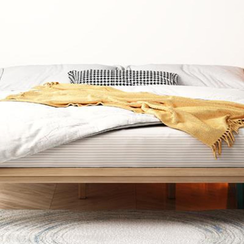 84.65 inch Wide Contemporary Bed Solid Wood Platform Bed Frame