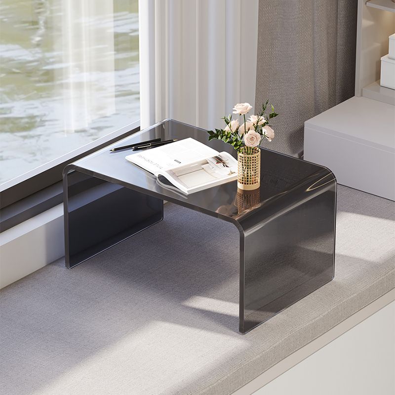 Luxurious Sled Side Table Rectangular Acrylic End Table Stand