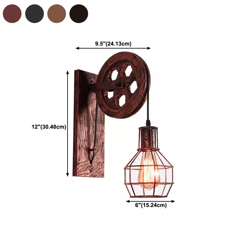 Metal Sconce Light Industrial Style Wall Sconce Lighting for Dining Room
