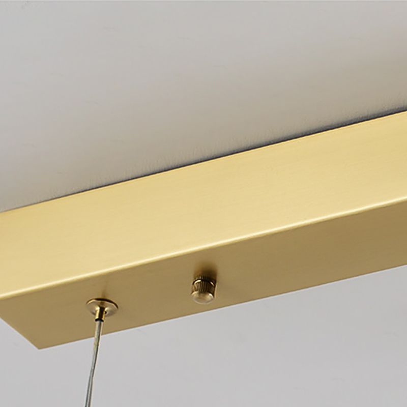 Modern Style Linear Shape Island Light Metal Single Light Island Lighting