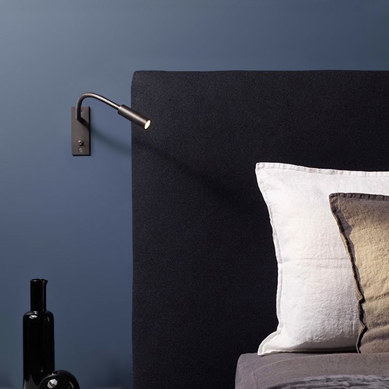 Moderner Stil rechteckiger Wandbeleuchtung Metall 1 Leuchtwand montierte Lesen Leuchten