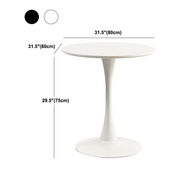 Minimalism Style Round Top Restaurant Table Metal Base Dining Table