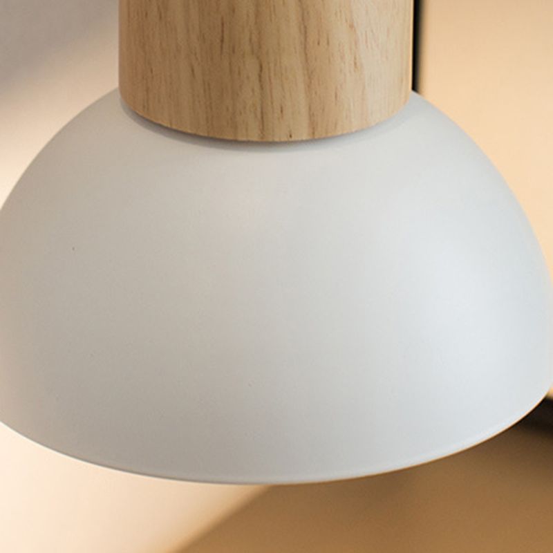 Dome Shape Wood Wall Light Modern Style 1 Light Wall Light Sconce