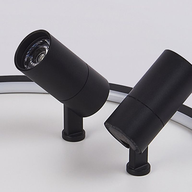 Lampada da soffitto circolare in metallo stile minimalista con montaggio a soffitto a LED