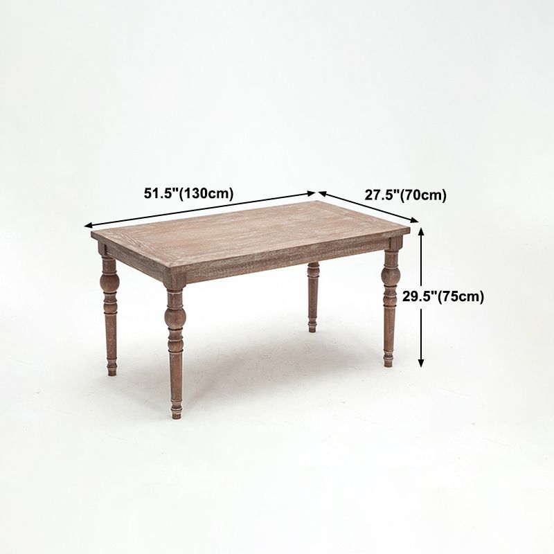 Mesa medieval moderna de madera de pino para restaurante, mesa antigua rectangular con 4 patas