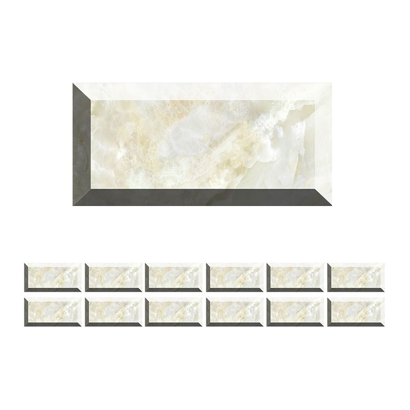 Smooth Removable Wallpaper Panels Rural Faux 3D Brick Wall Decor for Bathroom (12 Pcs)