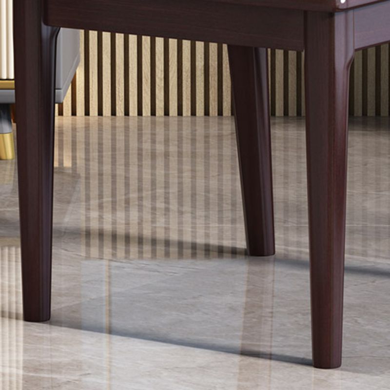 Wood Modern Patio Side Chair Slat Back Side Chair for Home Use