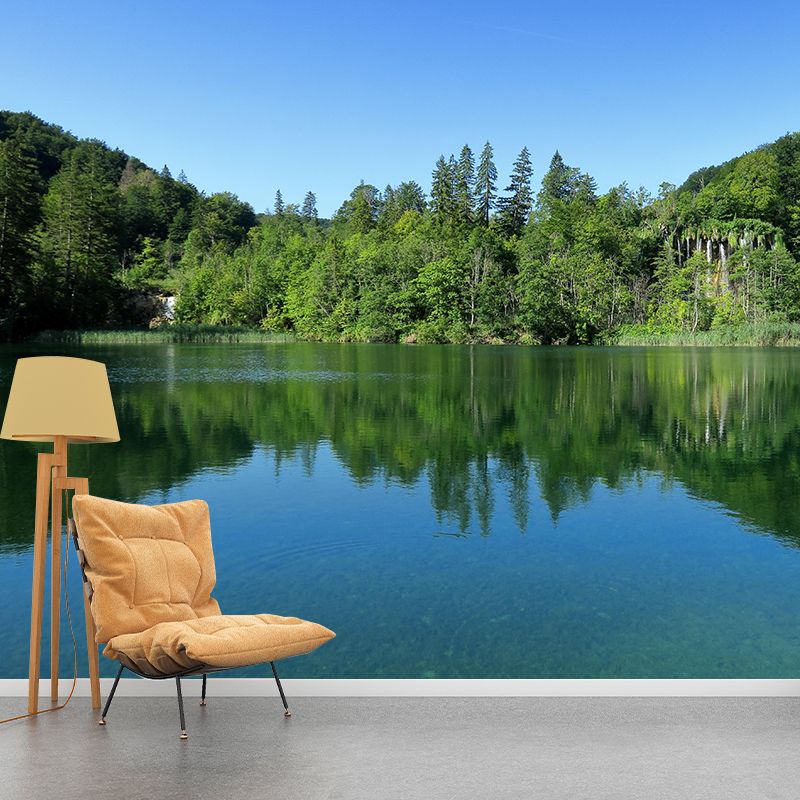 Mountain Forest Style Forest Wall Mural Wallpaper Photography Mildew Resistant for Bedroom