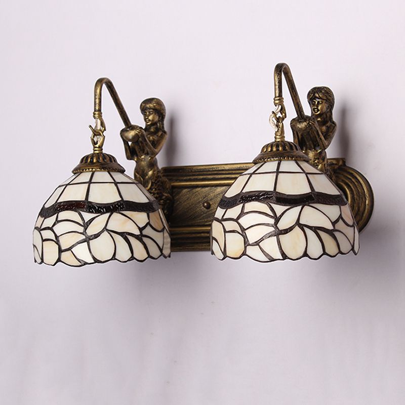 Nordic Style Iron Vanity Light Mermaid Shape Vanity Lamp for Shower Room