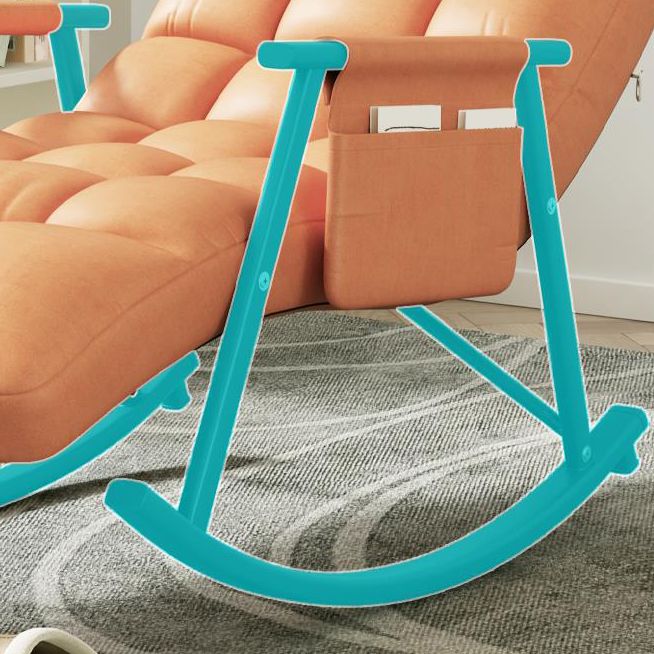 Single Leisure Modern Lazy Sofa Chair Iron Base Lounge Rocking Chair for Balcony