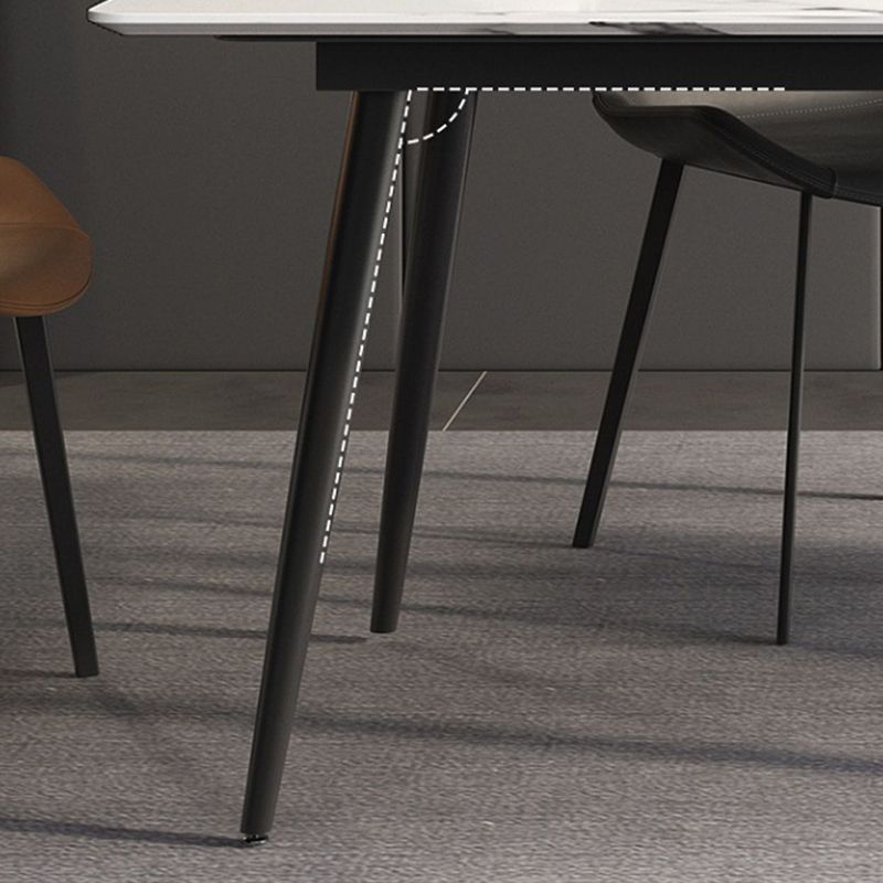 Rectangle Dining Table Industrial 4 Legs Dining Table for Kitchen