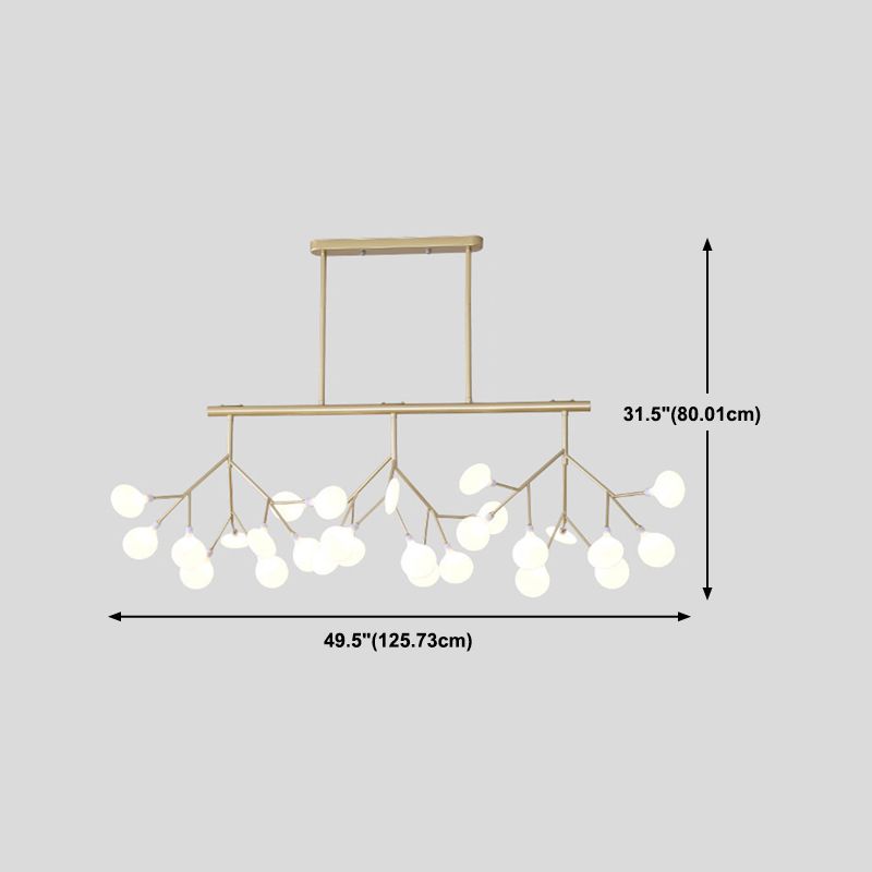 Modern Firefly Island Lighting Metal Multiple-Light Island Pendant Lights