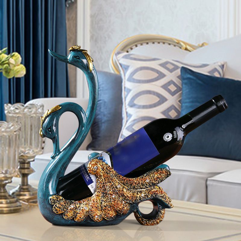Luxury Resin Bottle Wine Rack Tabletop Wine Bottle Holder for Parlor