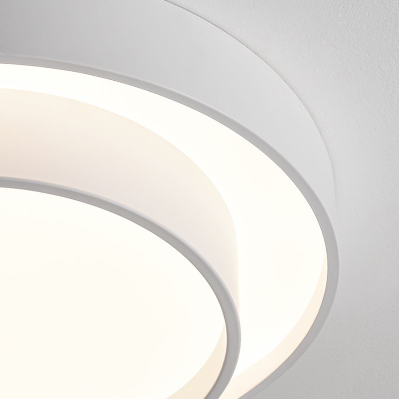 Lámpara de techo LED de hierro lacado, montaje empotrado circular de acrílico de estilo minimalista moderno