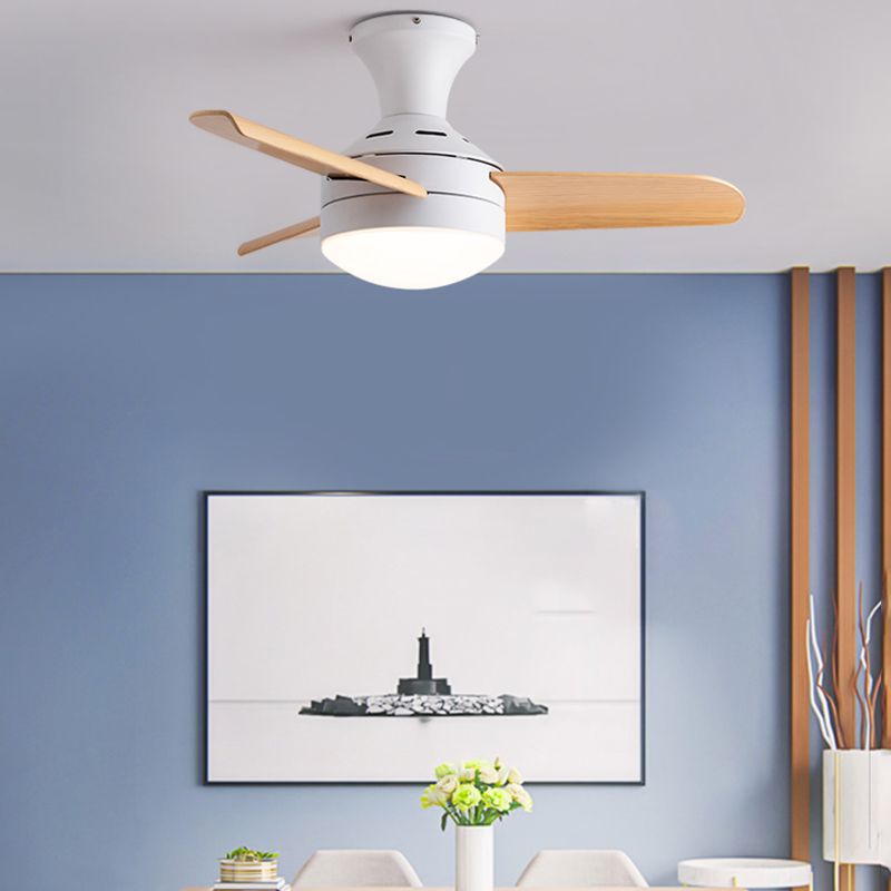 Lampada a ventola del soffitto in stile moderno in metallo a controproteggio a sfioramento della luce